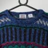 Bright vintage coogi style jumper in bold colourway - Small / Medium