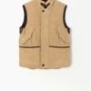 Mens Polo By Ralph Lauren Quilted Suede Gilet With Tartan Lining Medium