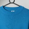 Mens vintage blue ski sweater snowboarding jumper - Large