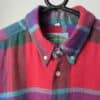Vintage Bright Plaid Flannel Shirt In Pink Blue And Purple Medium 2