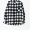 Vintage Check Flannel Shirt In Blue And White Medium