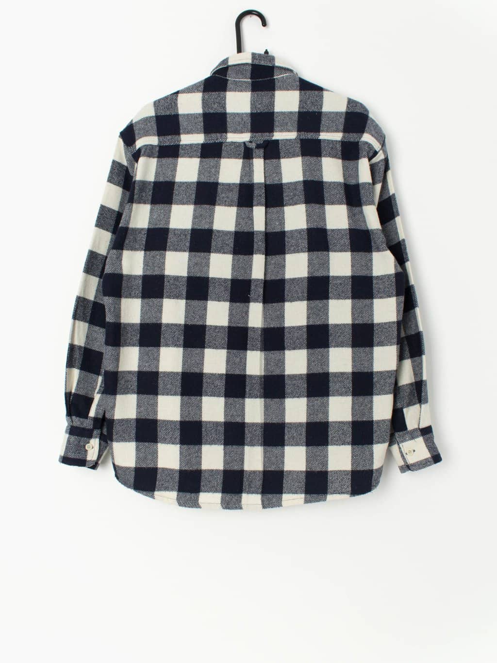 Vintage Check Flannel Shirt In Blue And White Medium 3