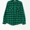 Vintage Check Flannel Shirt In Green And Black Medium Large