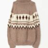 Vintage Cowichan Long Chunky Sweater Hand Knitted Large Xl 3