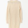 Vintage cream cable knit wool dress, made in Ireland - Small