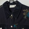 Vintage denim jacket with vibrant florals - Medium