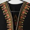 Vintage Embroidered Waistcoat In Black With Colourful Pattern Medium 2