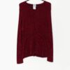 Vintage Laura Ashley Jumper In Burgundy Red Medium