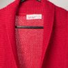 Vintage mohair red cardigan with cross over front, made in the UK - Medium / Large
