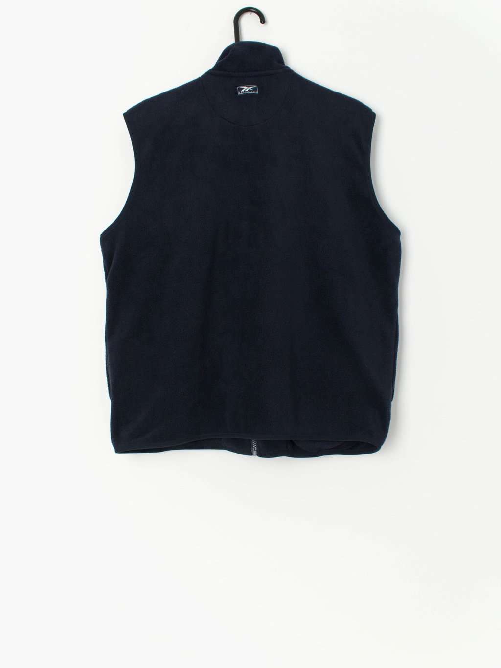 Vintage Navy Blue Reebok Fleece Body Warmer Medium 3
