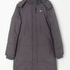Vintage Reebok Long Grey Puffer Coat With Hood Large 2