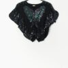 Vintage sequin butterfly top with iridescent sequins - Medium