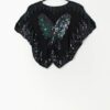 Vintage sequin butterfly top with iridescent sequins - Medium