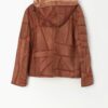 Vintage Sheepskin Jacket In Tan With Hood And Sheepskin Collar Medium Large 3