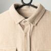 Vintage Thick Cord Shirt In Beige With Long Sleeves 90s Medium Large 2