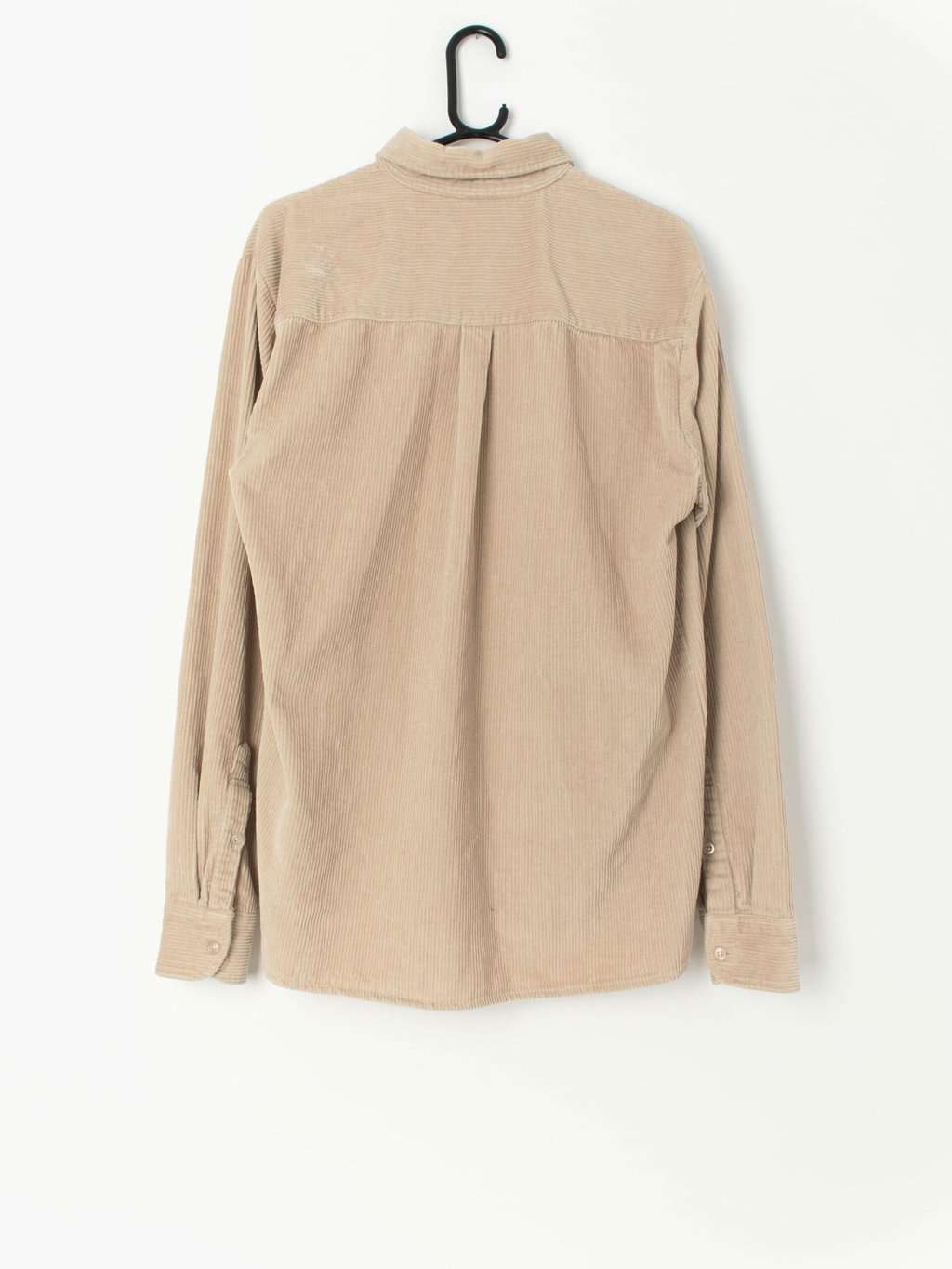 Vintage Thick Cord Shirt In Beige With Long Sleeves 90s Medium Large 3