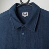 Vintage Waffle Texture Shirt In Navy Blue With Long Sleeves Small Medium 2