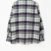 Vintage wool plaid flannel shirt in purple, white and teal - Medium / Large