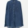 Vintage Wrangler Denim Western Shirt In Dark Blue 80s Xl