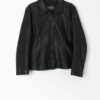 Womens Vintage Black Leather Jacket Medium Large