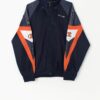 Y2K vintage Champion track jacket in navy blue and orange - Large