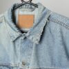1980s Levis denim jacket XL stonewashed blue with a distressed look - XL