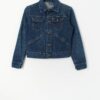 70s Wrangler denim jacket XS dark blue fitted jean jacket - Extra Small