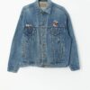 80s Levis trucker jacket M blue with detachable pins - Medium