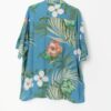 90s Tori Richard Hawaiian shirt, blue with bold floral print - XXL