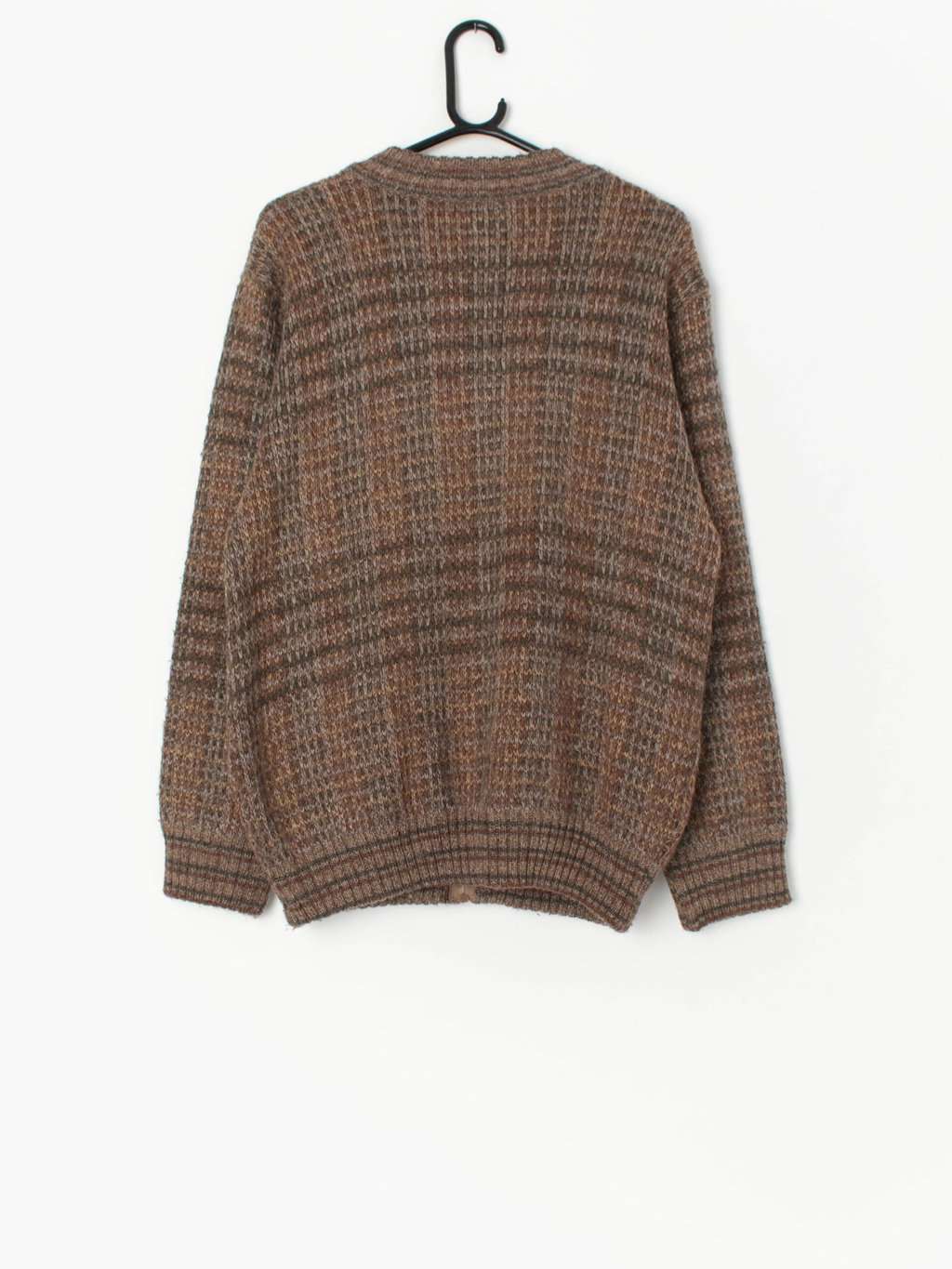 Vintage knitted cardigan in autumn tones - Small / Medium - Image 3