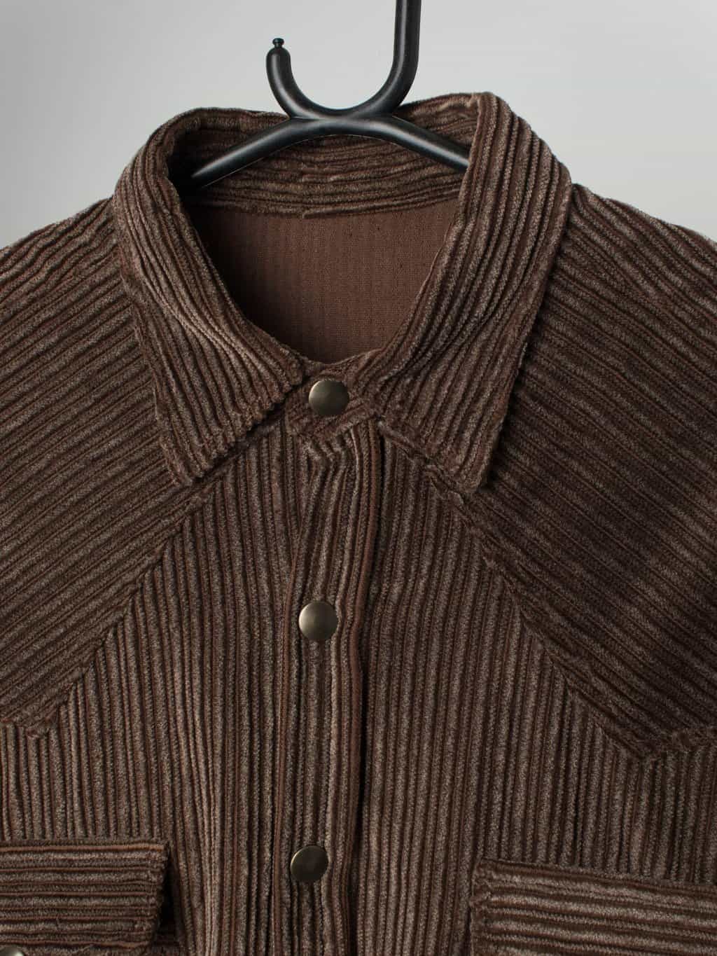 Vintage jumbo cord shirt in brown - Large / XL - Image 2
