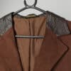 Mens vintage brown suede leather jacket by Glenhusky - Small