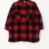 Vintage 1960s Buffalo Plaid Wool Overshirt By Brent Medium Large