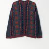 Vintage 3D knit wool cardigan - Large