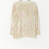 Vintage beaded sequin jacket in ivory and pink - Small / Medium