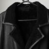 Vintage black leather sheepskin jacket, circa 1980 - Large