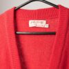 Vintage cherry red longline cardigan coat - Large