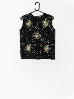 Vintage colourful sequin vest - Small / Medium