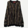Vintage Coogi Style Sweater With Bold Gold Stripes Large Xl