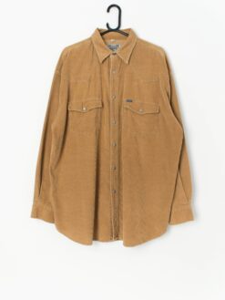 Vintage Cord Shirt In A Muted Yellow Xl