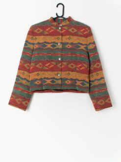 Vintage Deborah Murray jacket with bright aztec design - Small / Medium