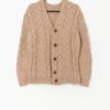 Vintage Handknitted Beige Cardigan Small Medium