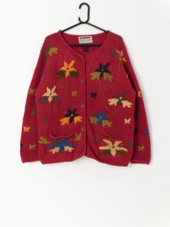 Vintage Handknitted Cardigan By Aymara Medium Large
