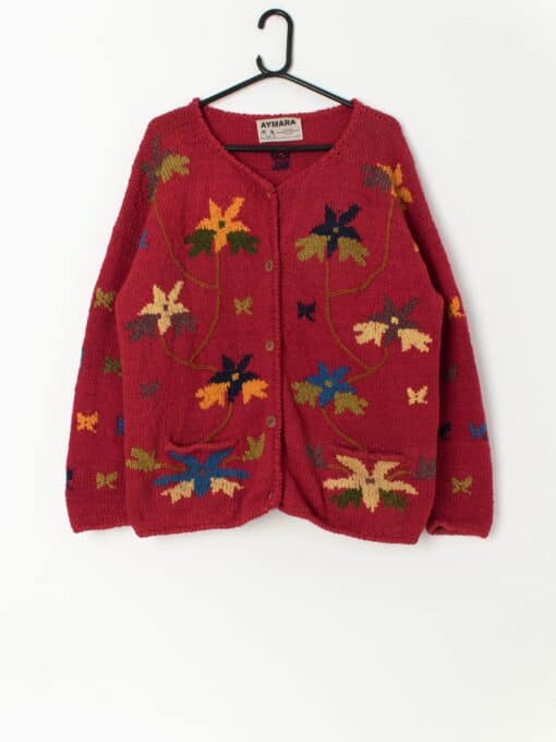 Vintage Handknitted Cardigan By Aymara Medium Large