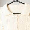 Vintage handknitted cropped cable knit cardigan - Medium / Large