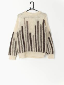 Vintage handknitted mohair jumper - Small
