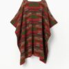 Vintage Jacquard Paris Aztec knitted cape - One Size