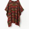 Vintage Jacquard Paris Aztec knitted cape - One Size