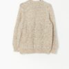 Vintage knitted jumper in soft beige with hints of red - Small / Medium