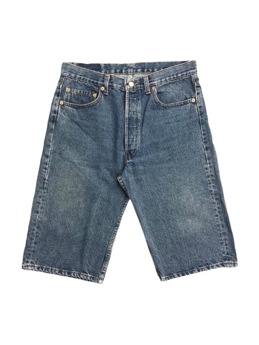 Vintage Levis shorts 32 waist, blue stonewash denim cutoffs, unisex, 90s - W32